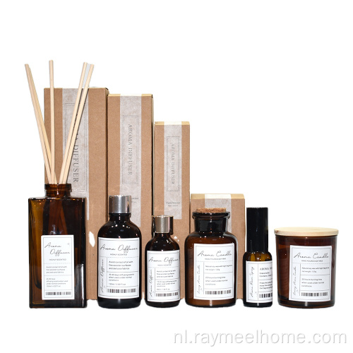 120 ml Amber Glass Aroma Olie Geur riet Diffuser